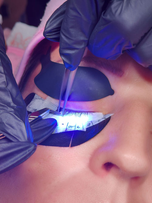 UV LED műszempilla építés